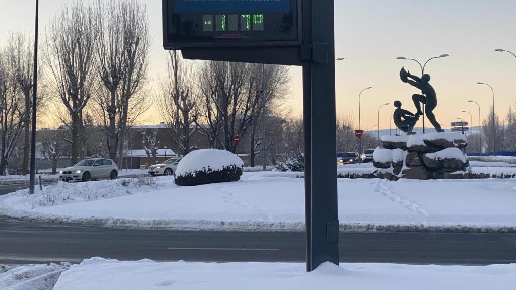 Imagen de archivo de una nevada en Ávila.