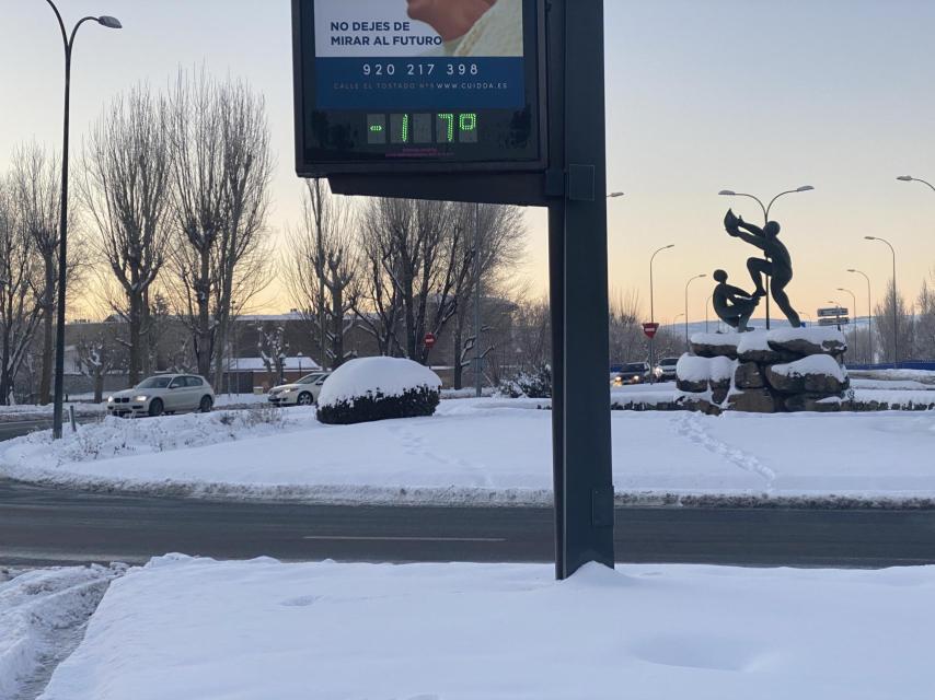 Imagen de archivo de una nevada en Ávila.