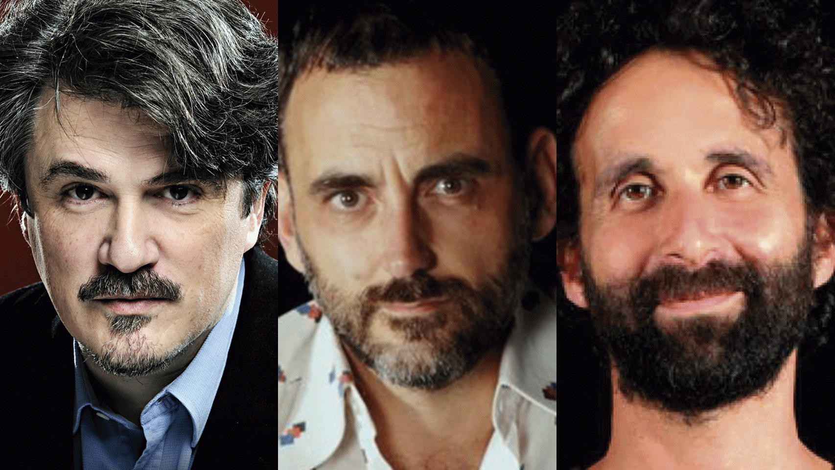De izquierda a derecha, los dramaturgos José Ramón Fernández, Pablo Messiez y Pablo Remón