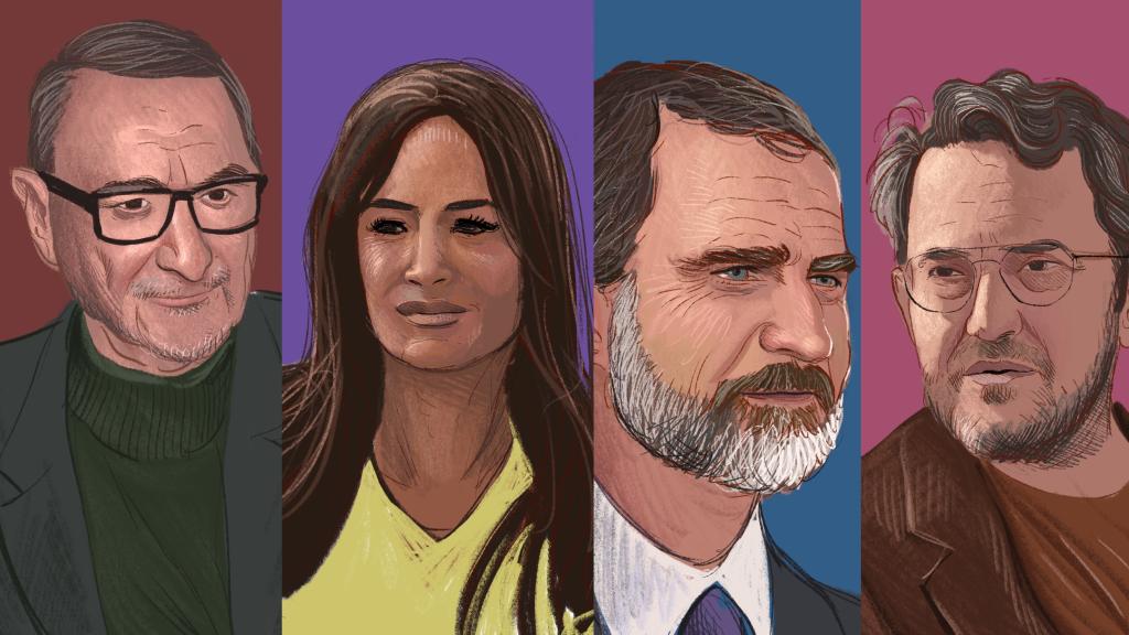 Carlos Herrera, Begoña Villacís, Felipe VI y Máximo Huerta.