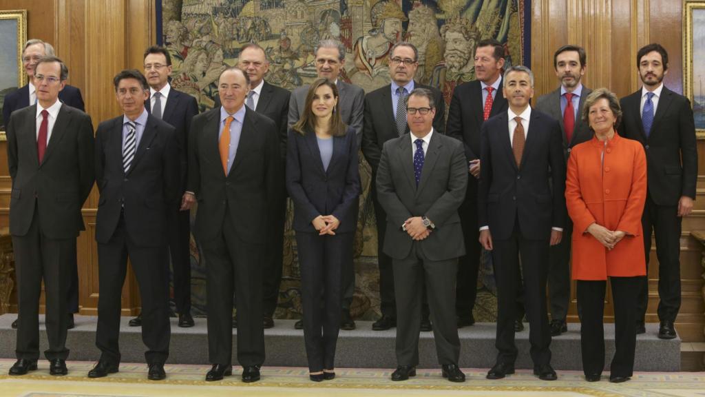Pedro Piqueras coincidió con la reina Letizia en La Zarzuela, en marzo de 2017.