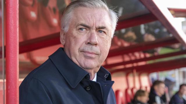 Carlo Ancelotti, en el banquillo de Son Moix