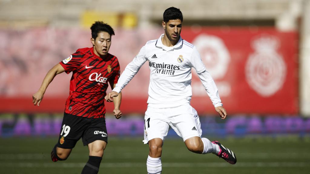 Marco Asensio, conduciendo el balón en su último partido.