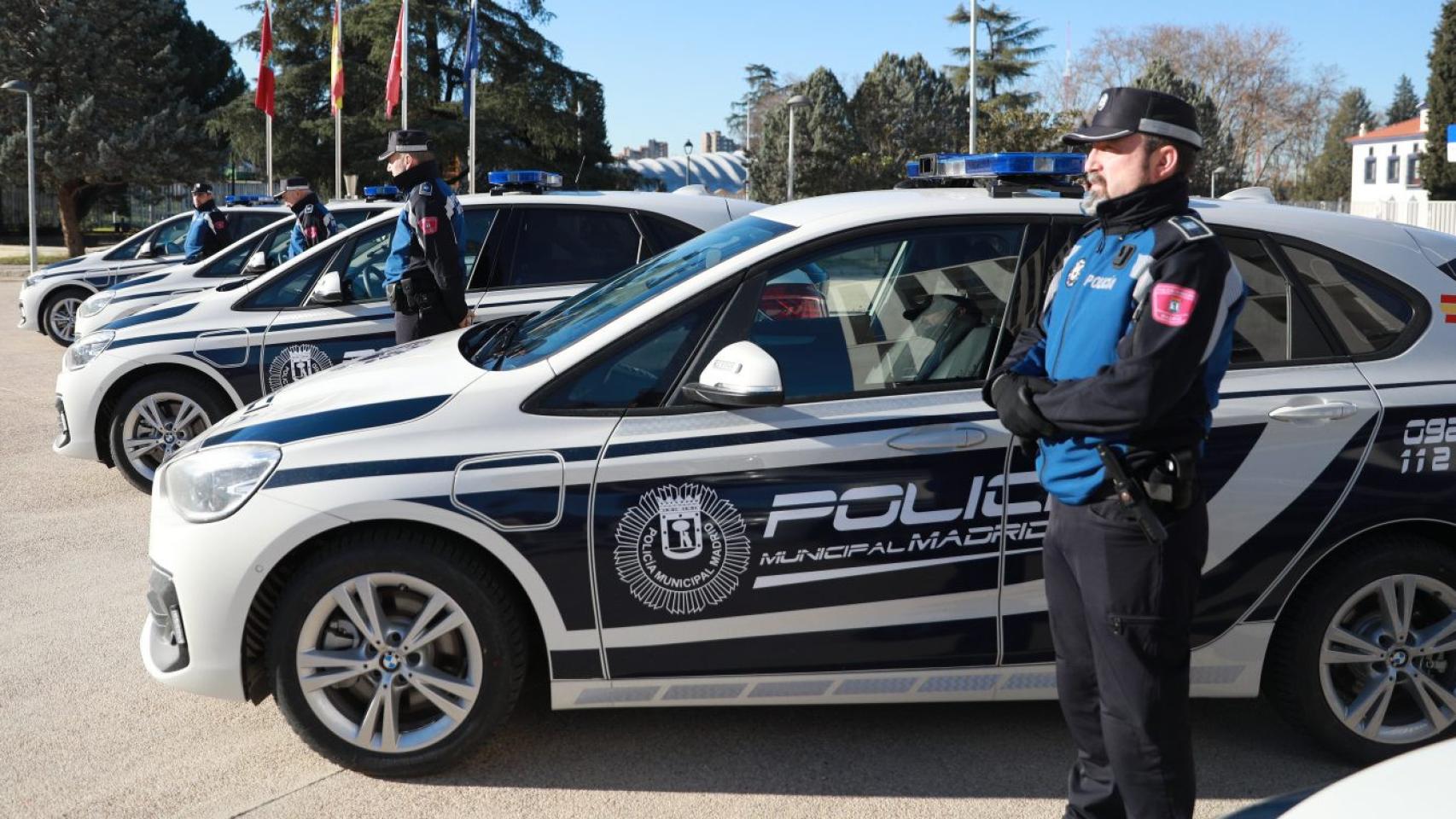 Coches patrulla de la Policía de Madrid