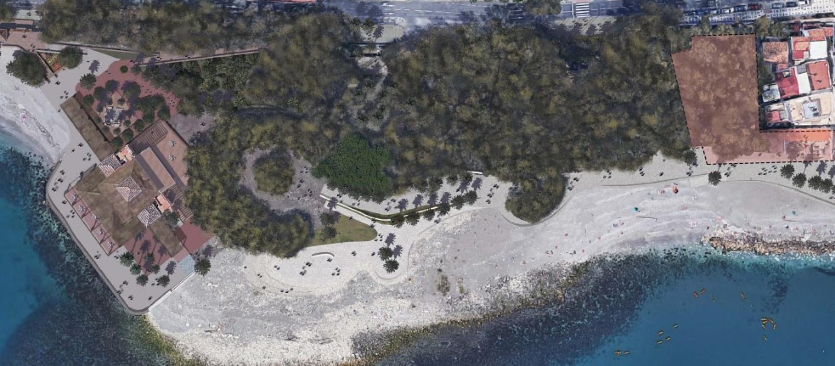 Vista de las actuaciones recogidas en el proyecto del parque de los Baños del Carmen.