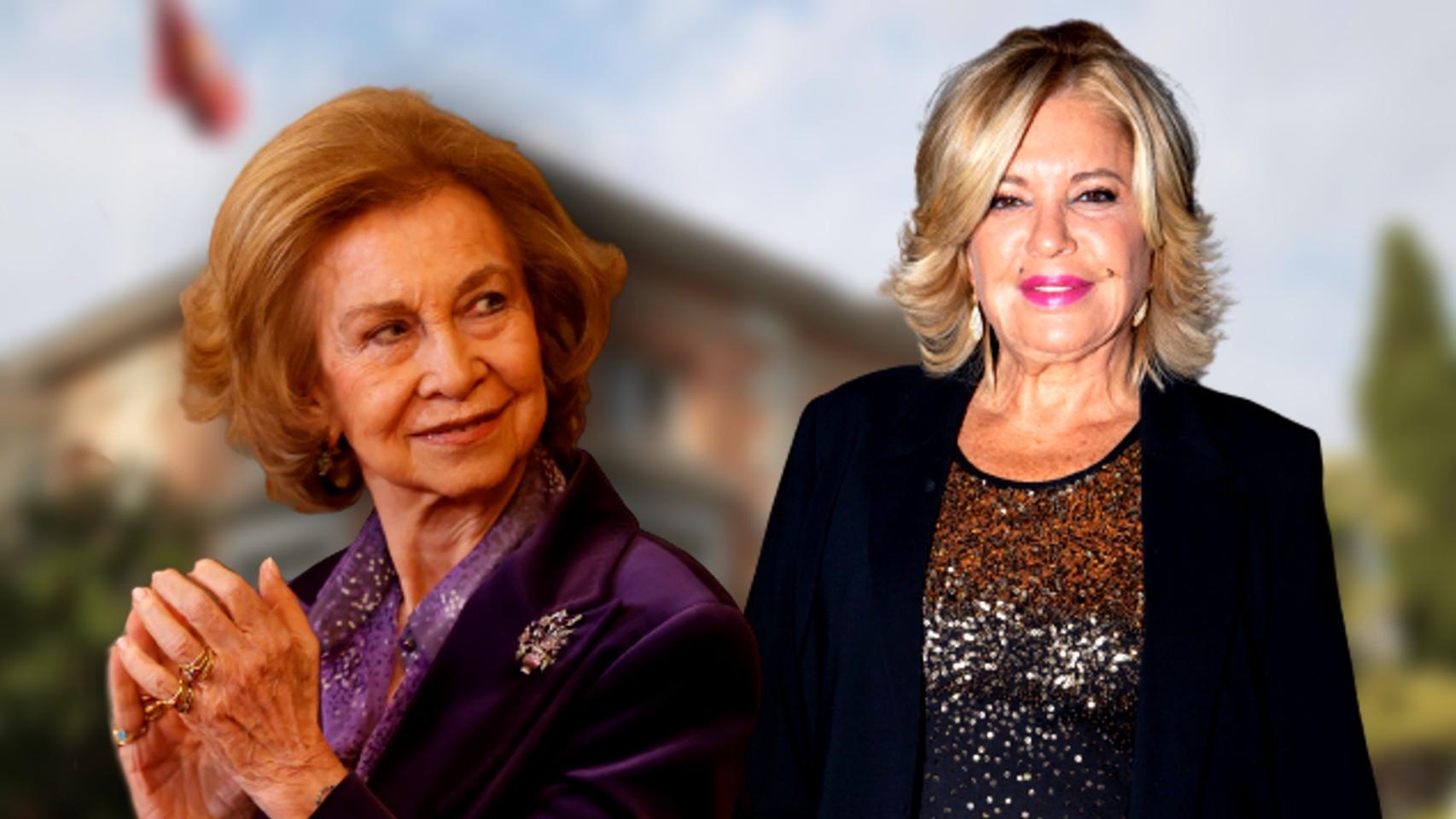 La emérita Sofía y Bárbara Rey en un montaje de EL ESPAÑOL.