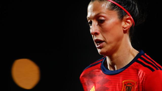Jenni Hermoso, en un partido de la selección española de fútbol femenino