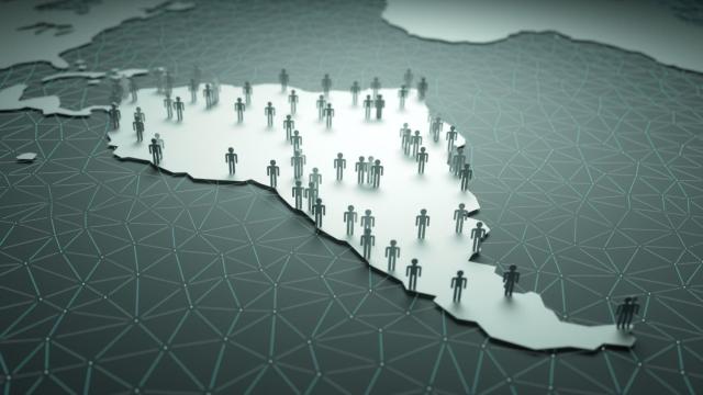 Mapa de América Latina.