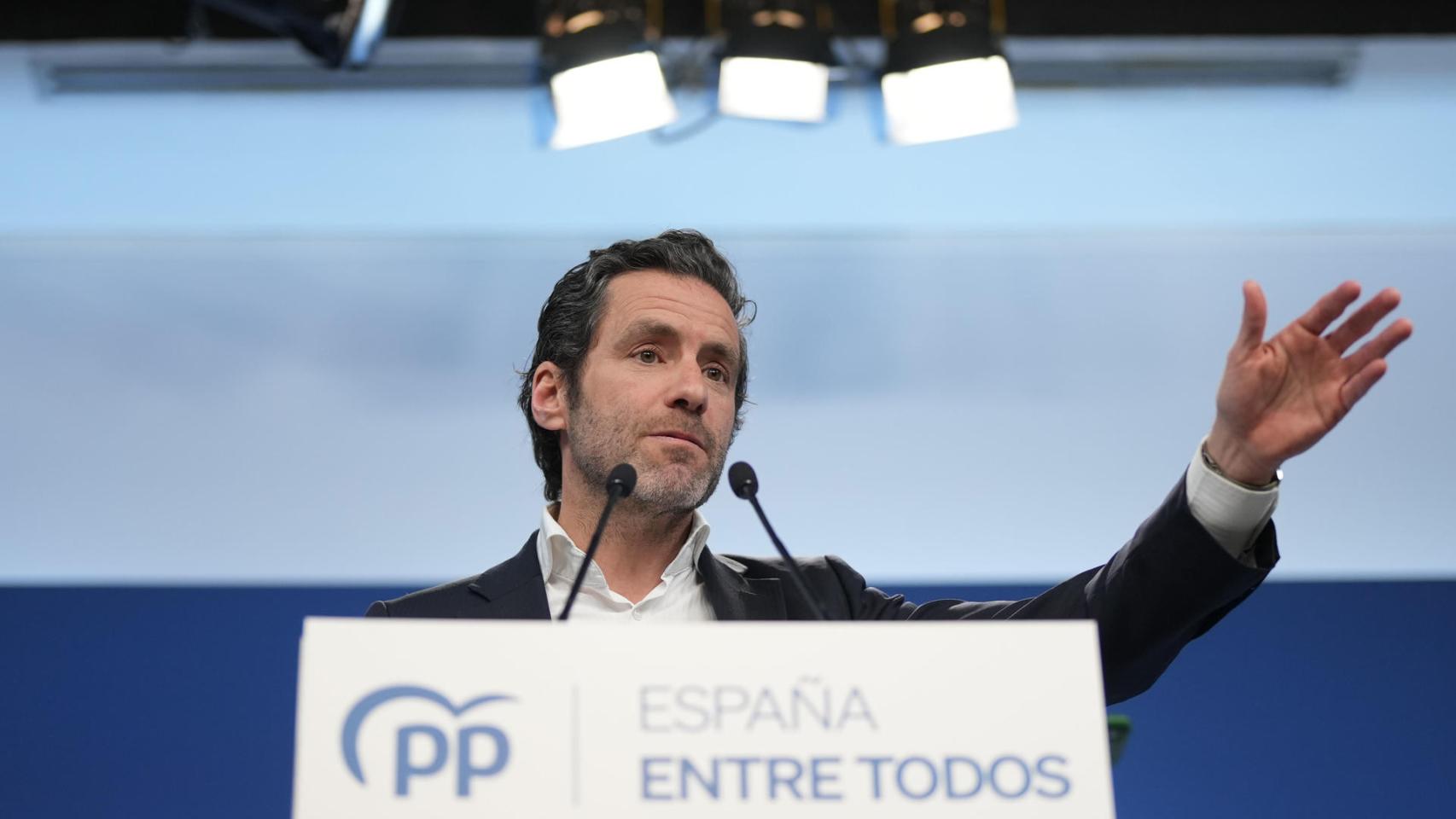 El portavoz de campaña, Borja Sémper, tras la reunión del Comité de Dirección del PP.