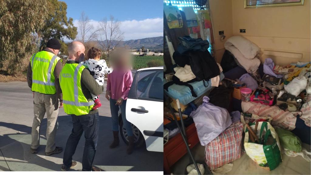 Imágenes del rescate y del estado de la casa donde vivían.