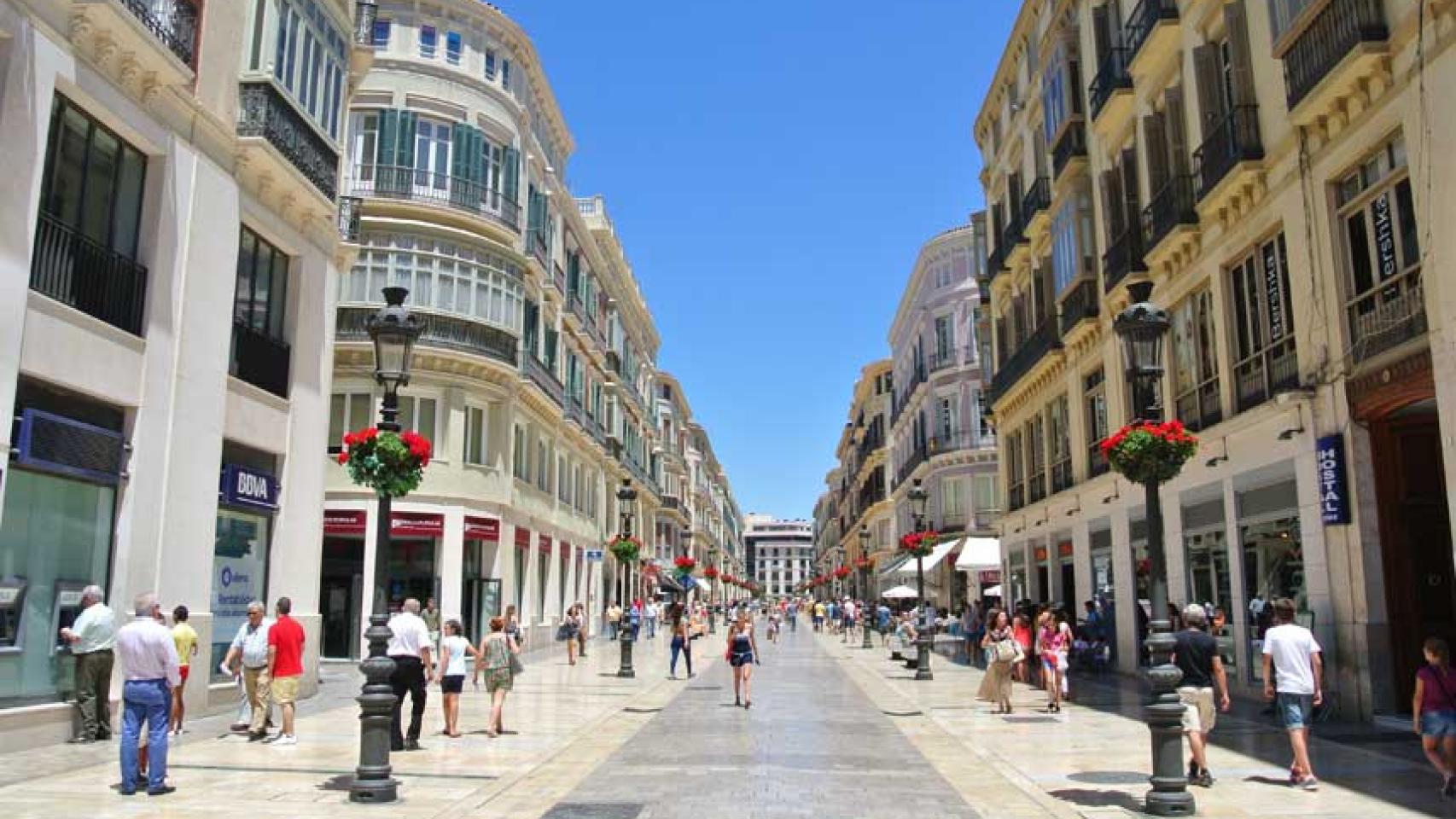 Imagen de la calle Larios de Málaga.