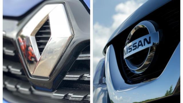 Emblemas de Renault y Nissan.