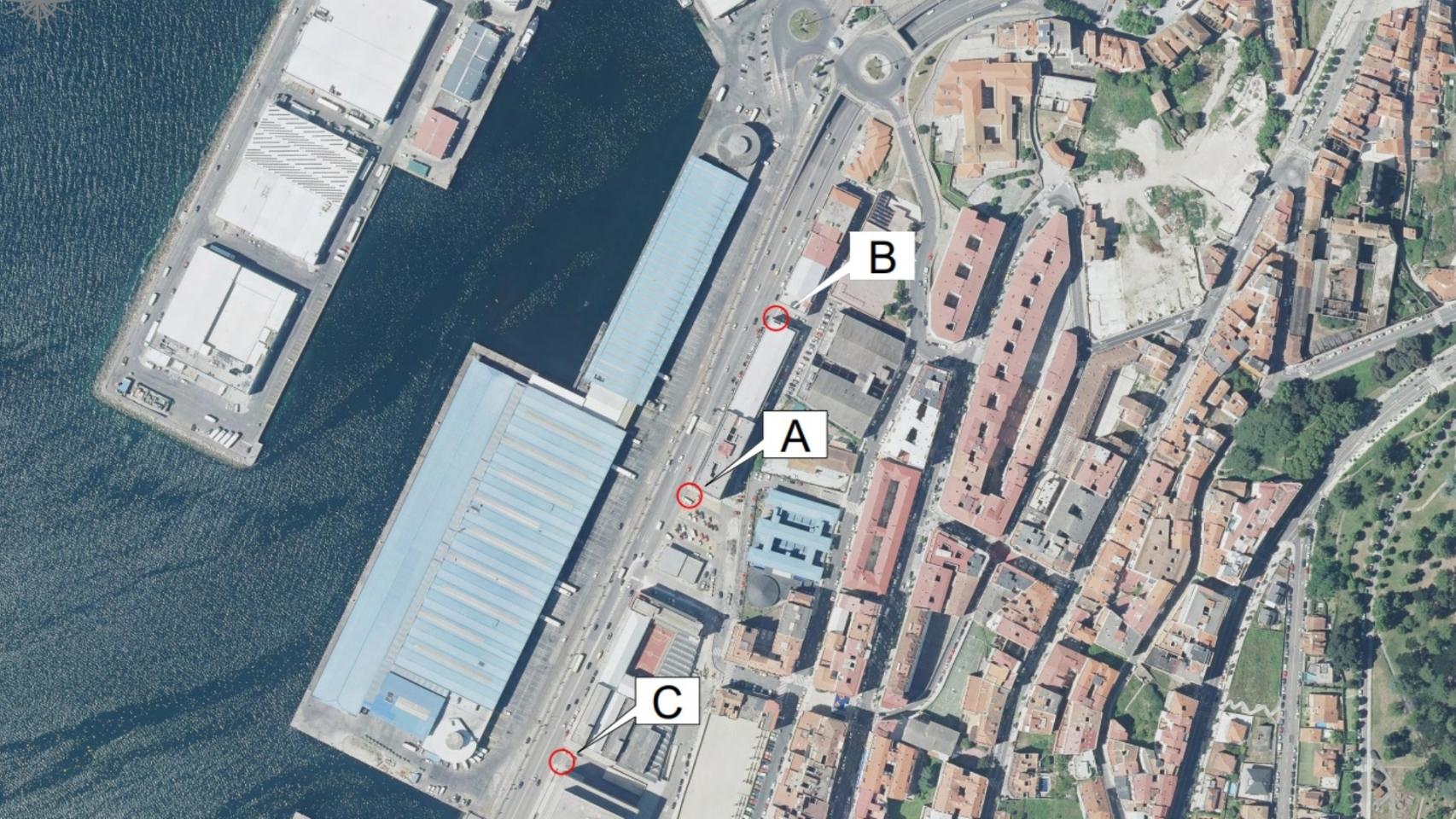 Puntos donde se llevarán a cabo las obras en Beiramar.