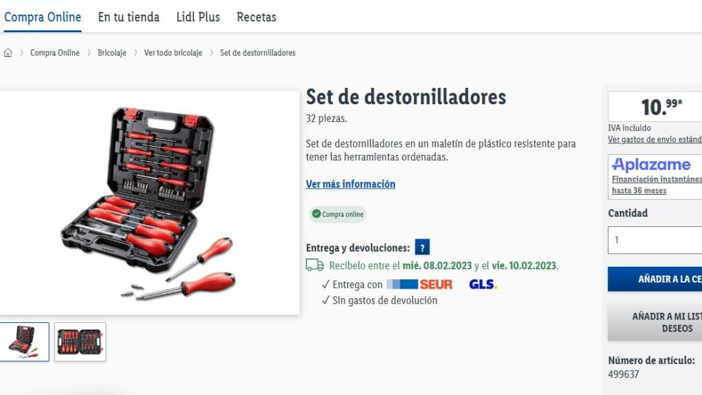 Set destornilladores.