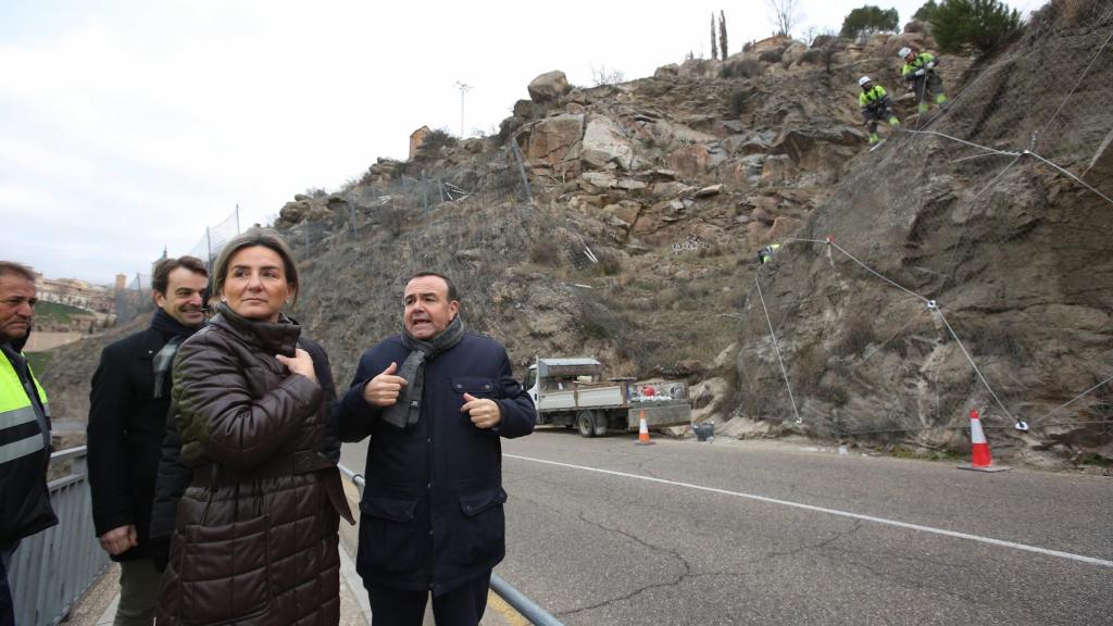 La alcaldesa de Toledo Milagros Tolón, ha visitado las obras.