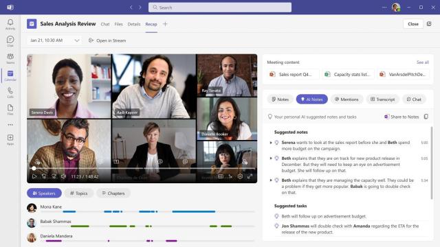 Un ejemplo de Microsoft Teams.