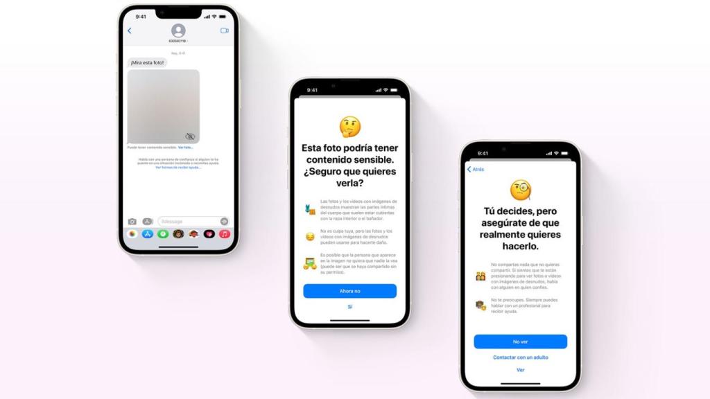 Advertencia de contenido en el iPhone