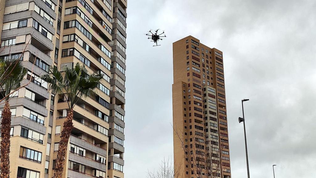 Uno de los drones que se están usando para el proyecto Delorean.