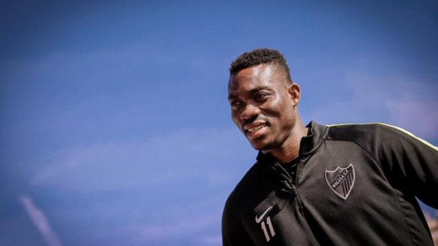 Christian Atsu, durante su etapa en el Málaga