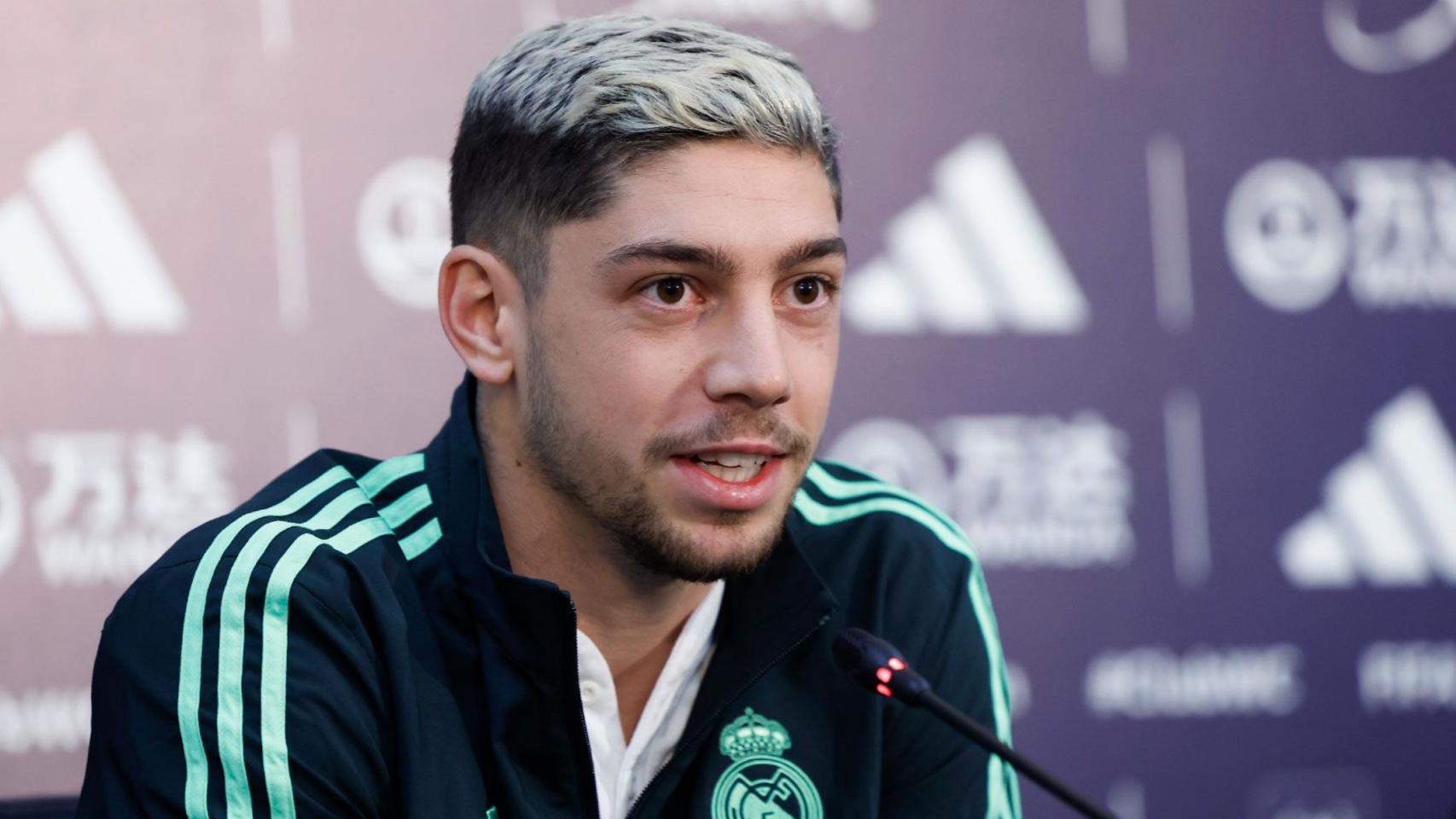 Fede Valverde, en rueda de prensa en el Mundial de Clubes