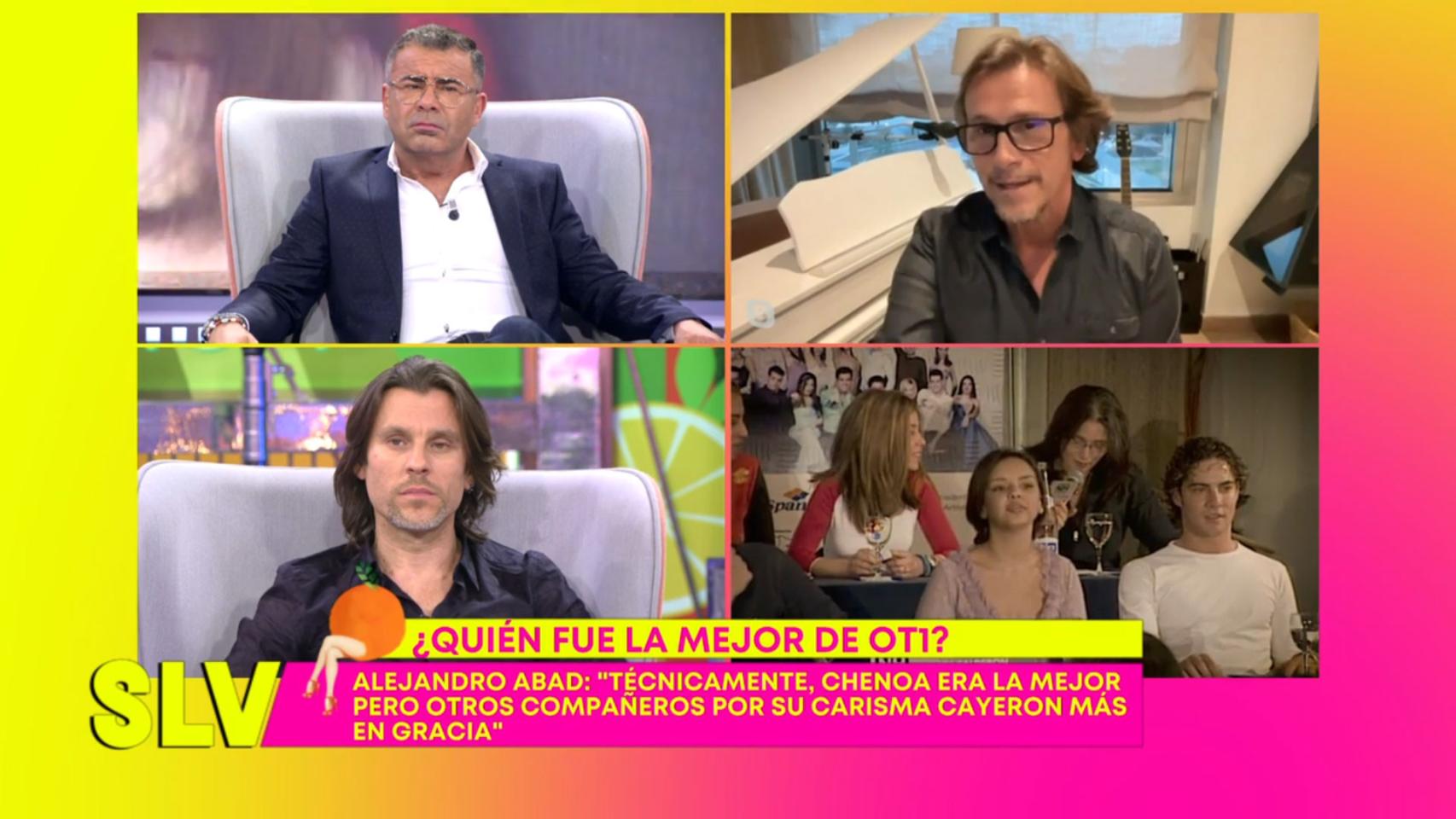 Alejandro Abad, arriba a la derecha, intervino este martes en 'Sálvame'