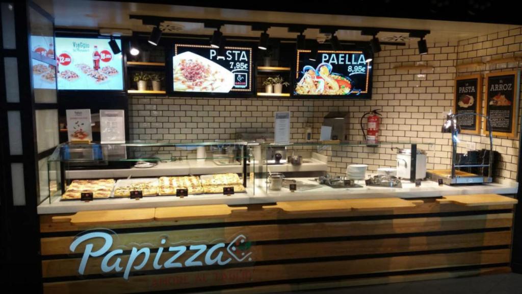 Mostrador de Papizza.