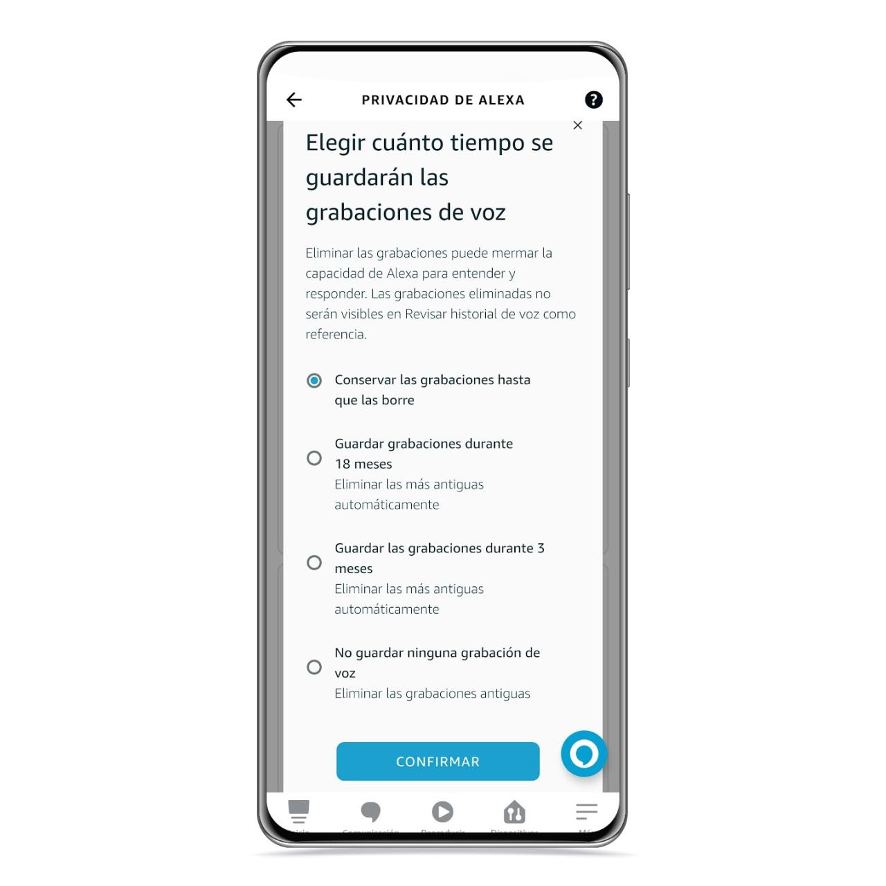 Borrado automático de consultas en Alexa