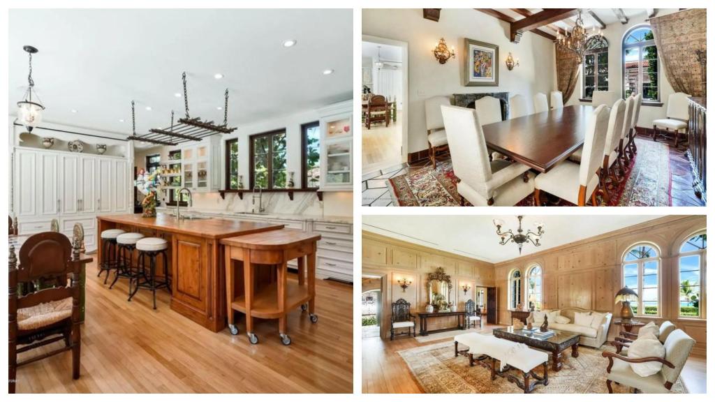 Cocina, comedor y salón de la vivienda comprada por Ralph Lauren.