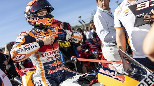 Marc Márquez antes de un Gran Premio
