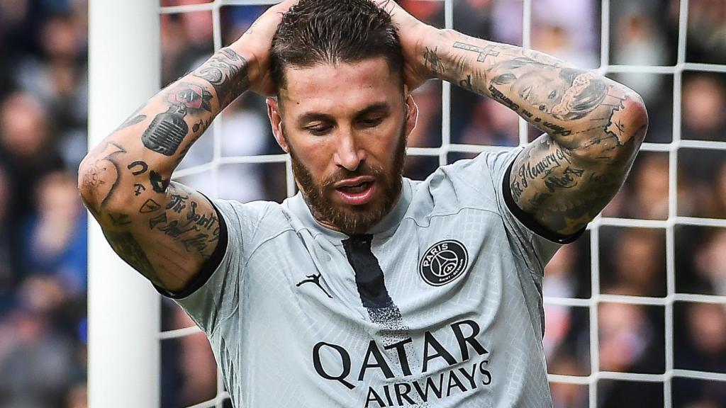 Sergio Ramos, en un partido del PSG de la temporada 2022/2023