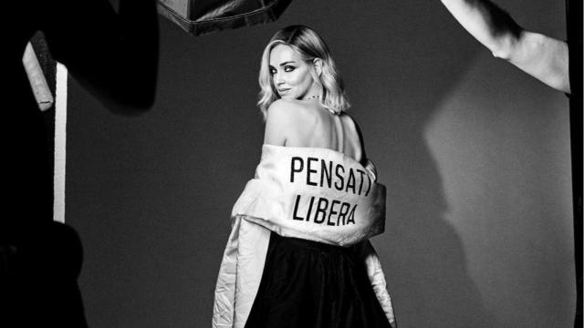 El vestido manifesto de Chiara Ferragni para el Festival de San Remo.