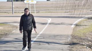 Luis Ángel Hernández llegando a Aguasal