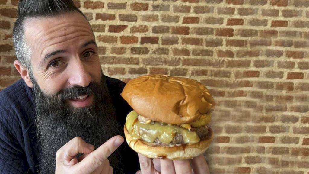 Hamburguesa de Haundred Burgers.