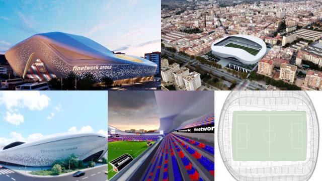Diferentes proyecciones de los estadios que se están estudiando para Elda.