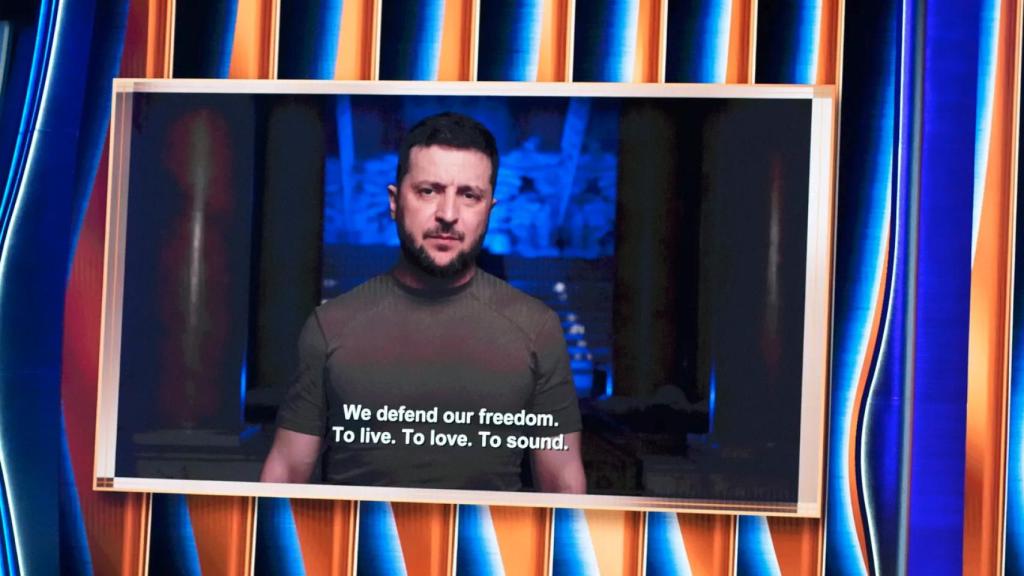 Zelensky en los Grammy.