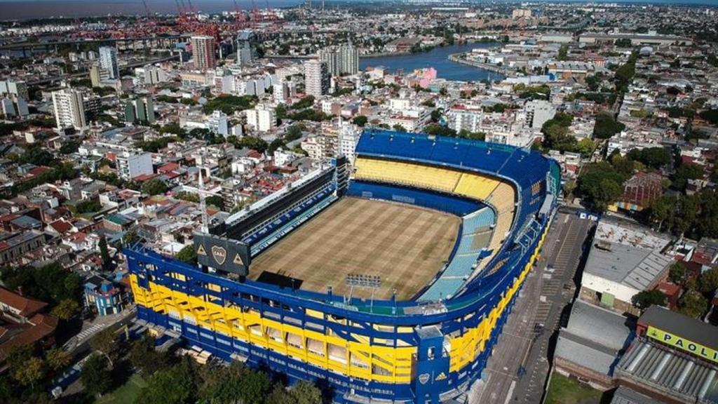 Vista aérea del barrio de 'La Boca' con 'La Bombonera'