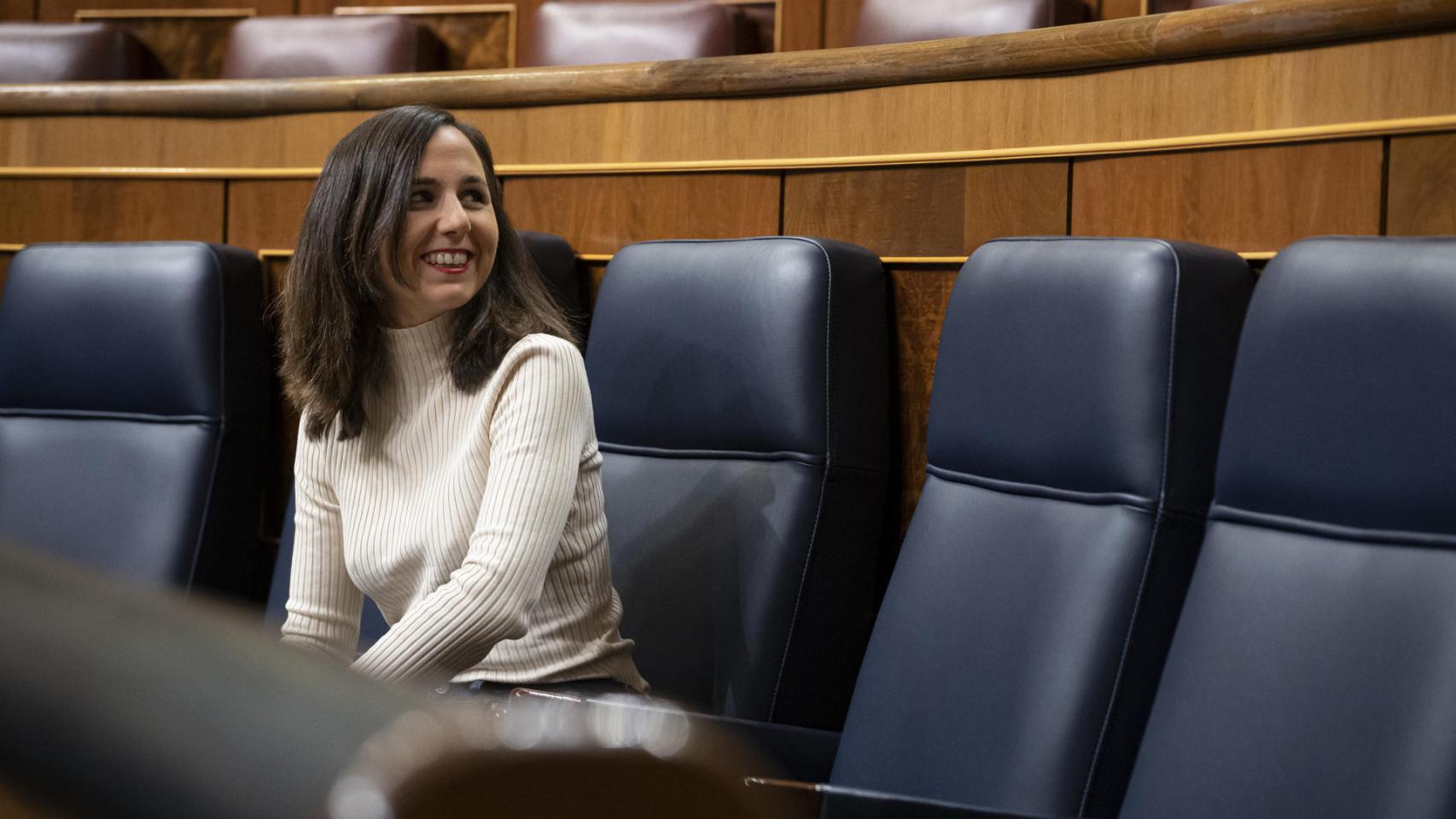 La ministra de Derechos Sociales, Ione Belarra, este jueves en el Congreso.
