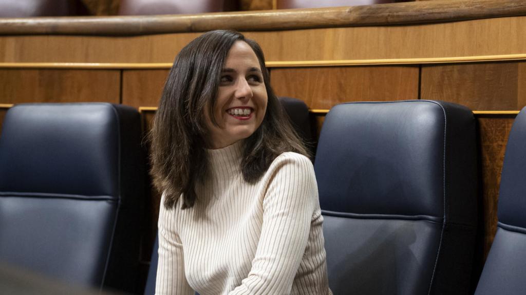La ministra de Derechos Sociales, Ione Belarra, este jueves en el Congreso, cuando se aprobó la Ley.