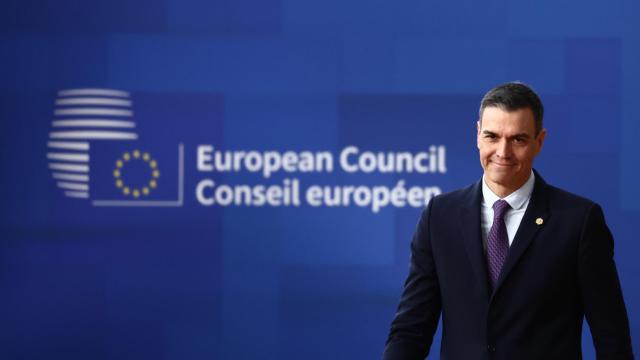 El presidente del Gobierno, Pedro Sánchez, este jueves en Bruselas.