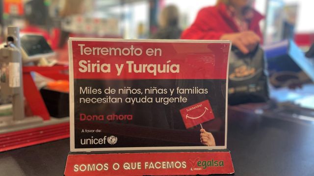 Vegalsa-Eroski lanza una campaña para ayudar a afectados por los terremotos en Siria y Turquía