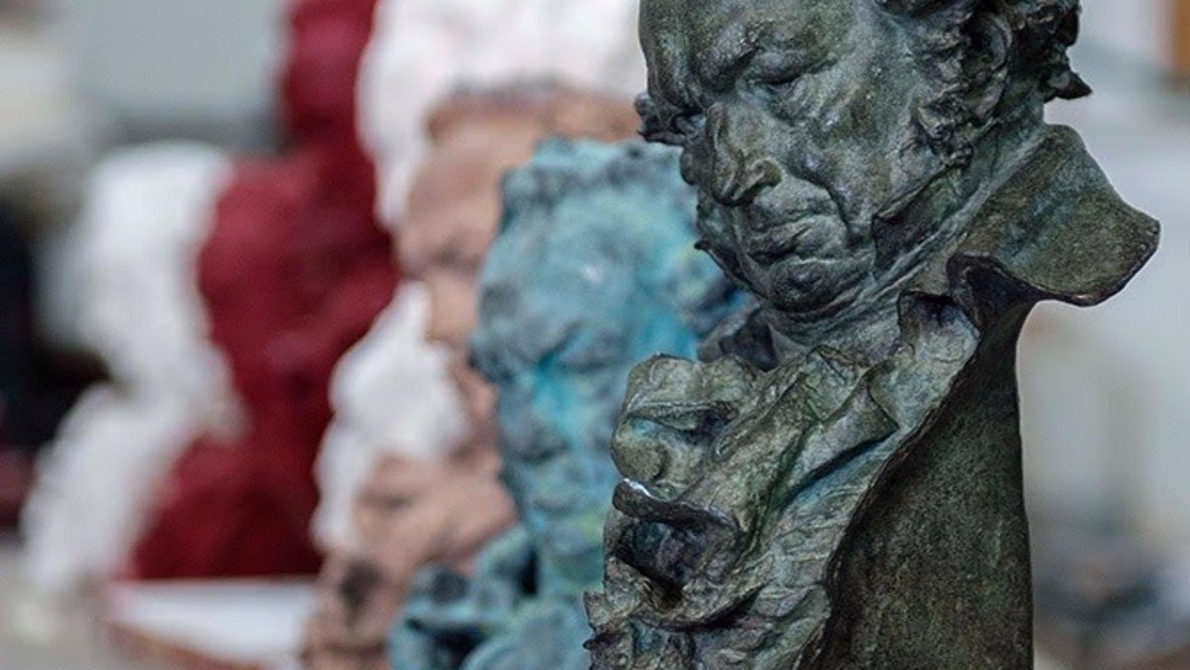 Estatuilla de los Premios Goya.