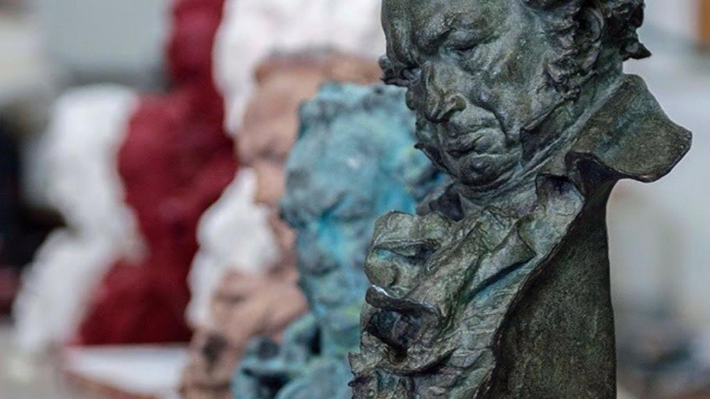 Estatuilla de los Premios Goya.