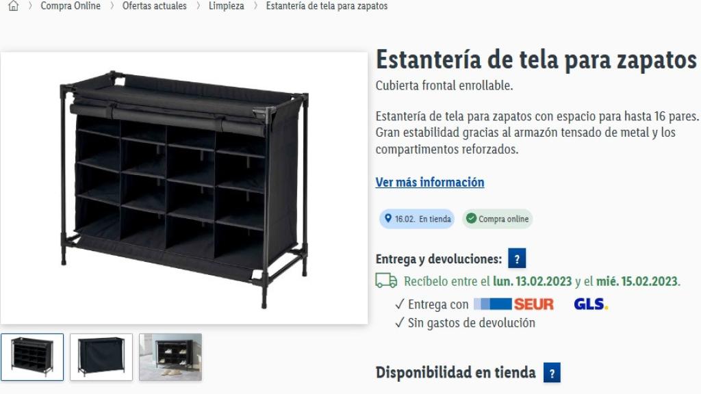 Estantería de tela.