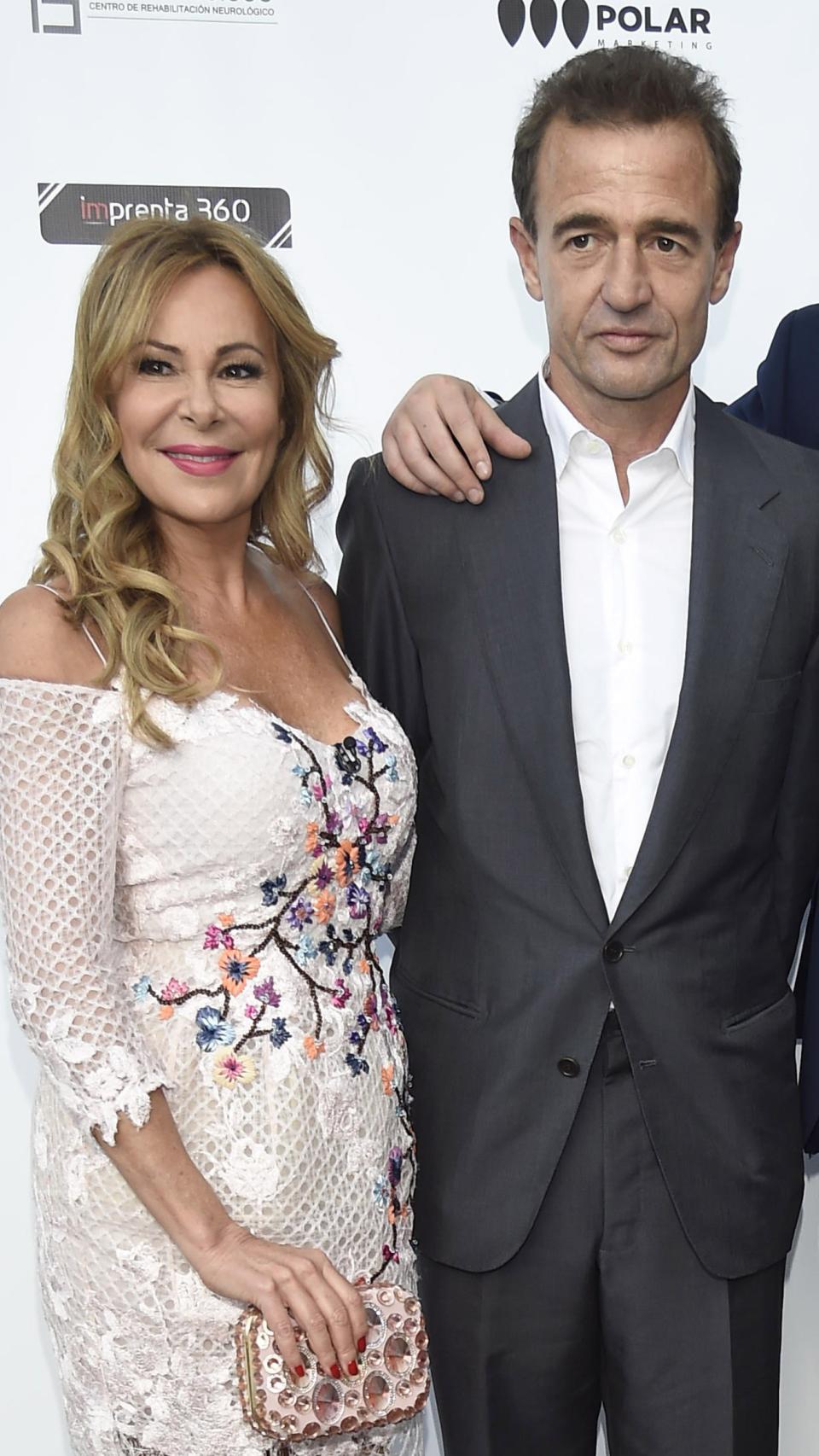 Ana García Obregón y Alessandro Lequio en un evento público en 2016, en Madrid.