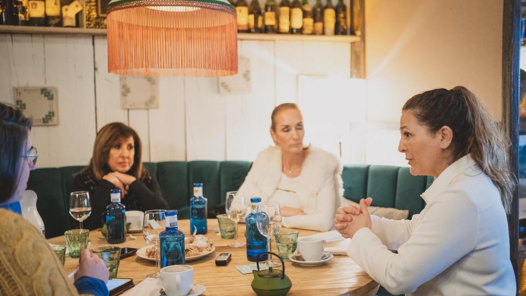 Las tres participantes en el diálogo con ENCLAVE ODS.