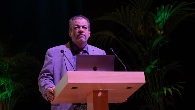 El jeque Sheikh Saleh Al-Batterjee en un congreso agrícola en Salamanca, a finales del mes de enero.