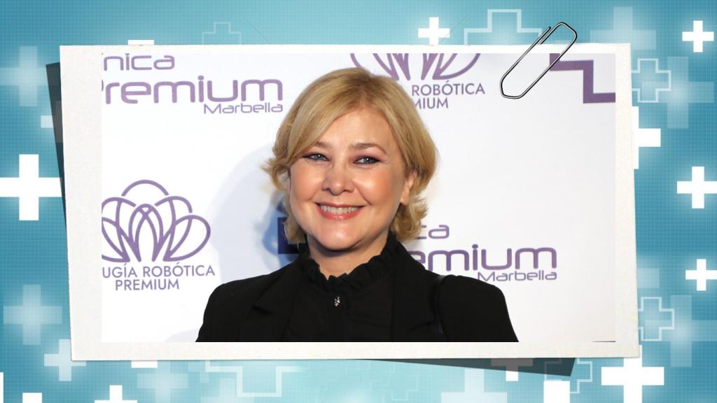Amparo Larrañaga en un fotomontaje de EL ESPAÑOL.