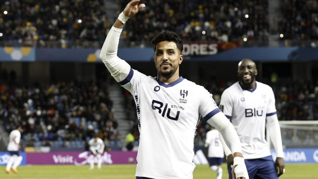 Salem Al-Dawsari celebra un gol contra el Flamengo