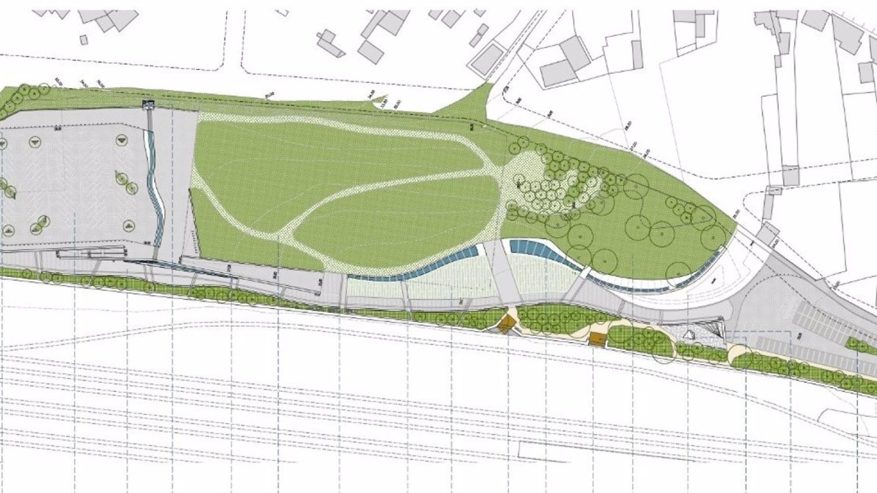 Planos del proyecto de A Parda, en Pontevedra.