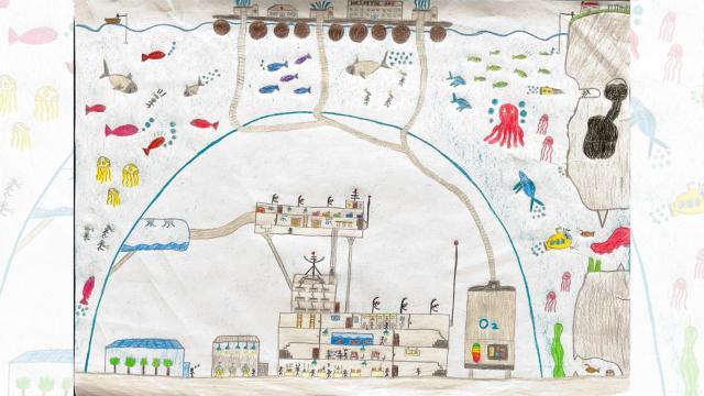 Dibujo ganador en la categoría de 5º y 6º de Primaria, de Miguel Xiaozhu Doce Trigo, de A Coruña.